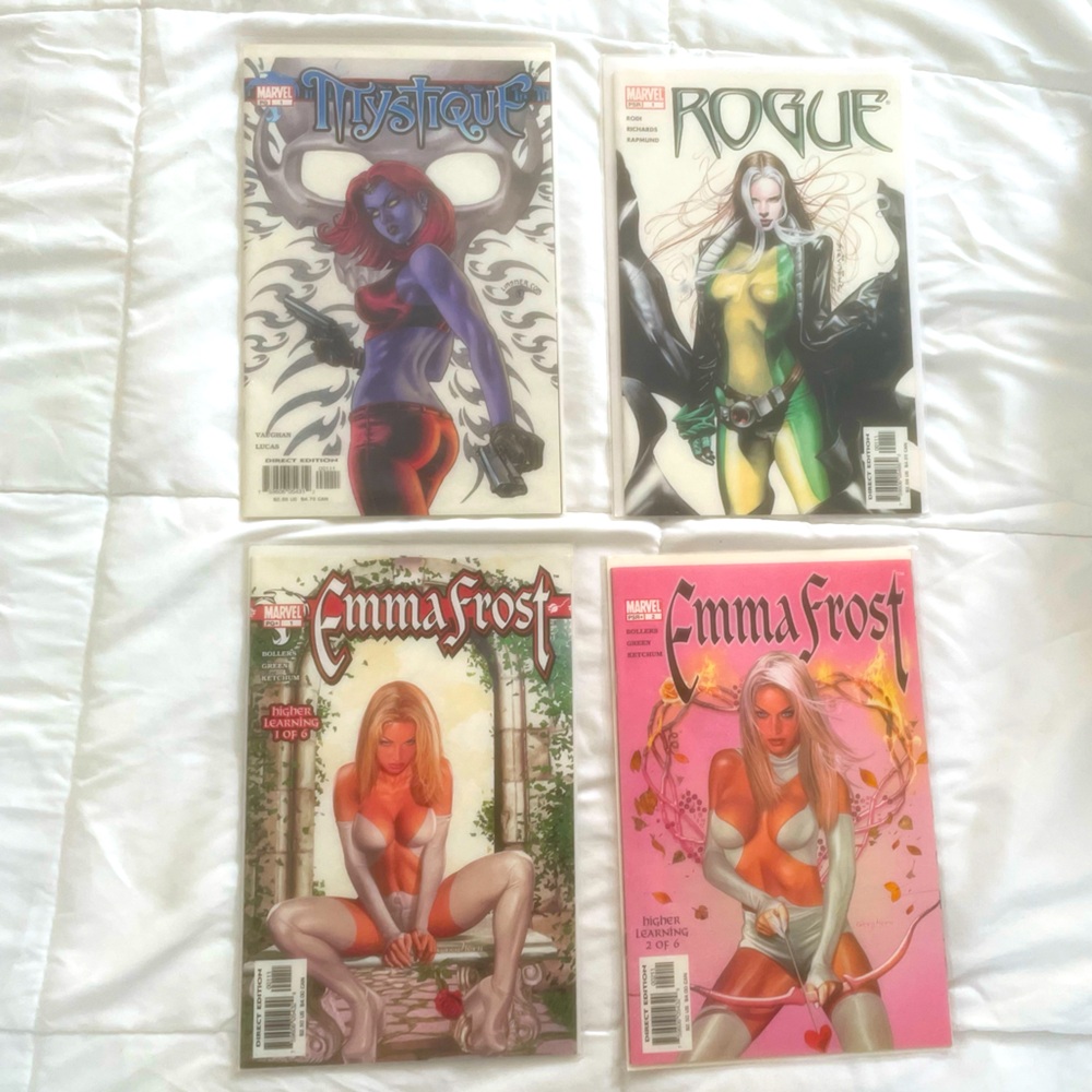Marvel Comic Collection - Mystique, Rogue, Emma Frost Book 1s